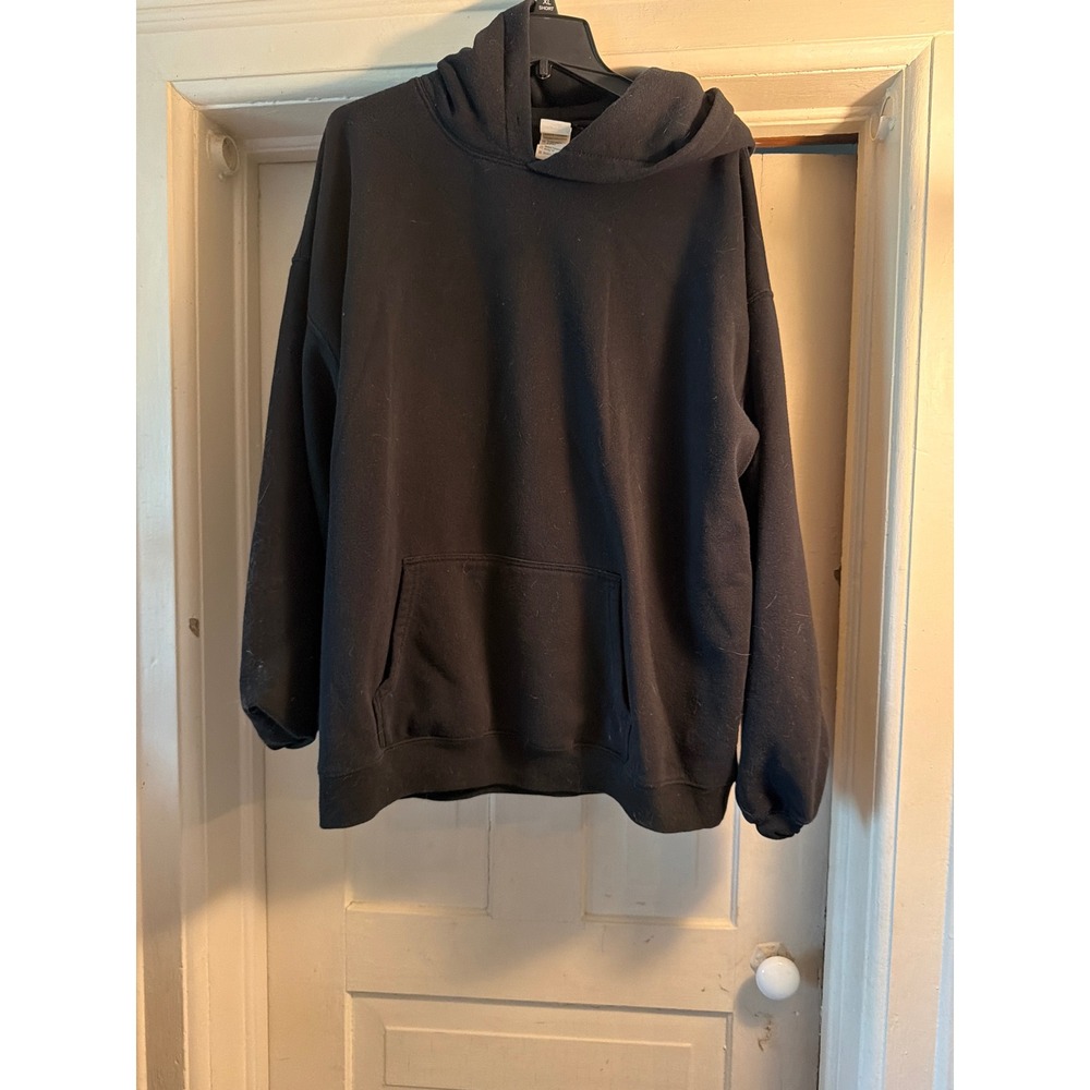 Detroit Lion Graphic Hoodie Black Pullover Sweatshirt Mens XXL Motor City Sport